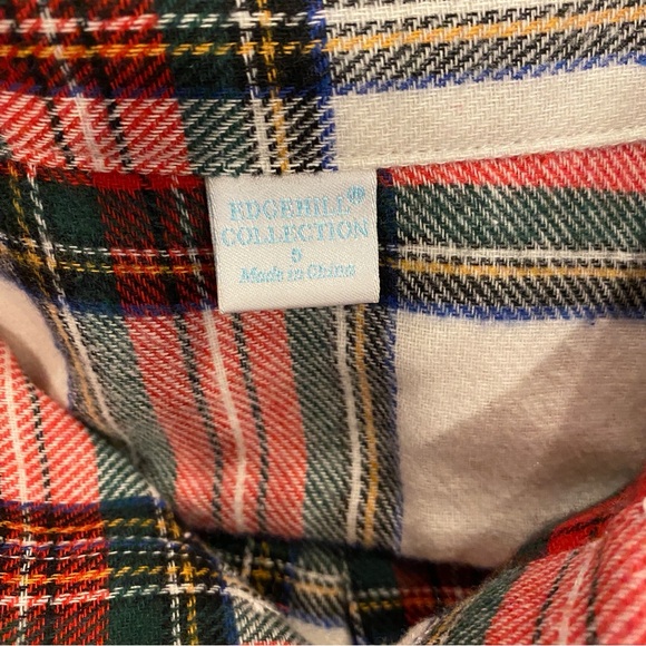Edgehill Collection, NWT boy 5T Red Green plaid shirt, long sleeve Holiday - Picture 5 of 5